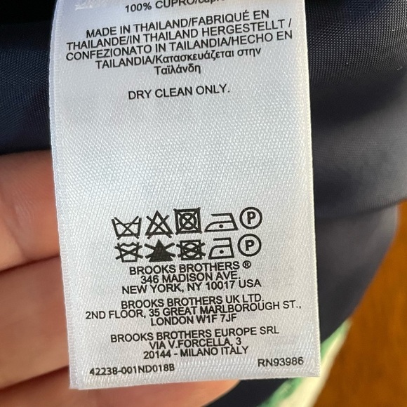 NWT Brooks Brothers Cotton Striped Woven Button Tailored Jacket Office R… - Picture 12 of 12